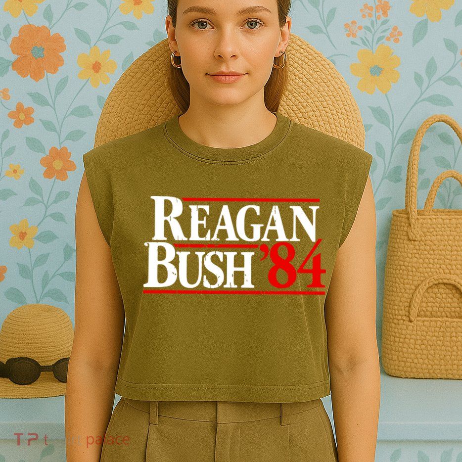 Reagan Bush 84 Vintage Garment-Dyed Women's Muscle Tee