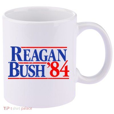 Reagan Bush 84 Vintage 11oz C Handle Ceramic Mug