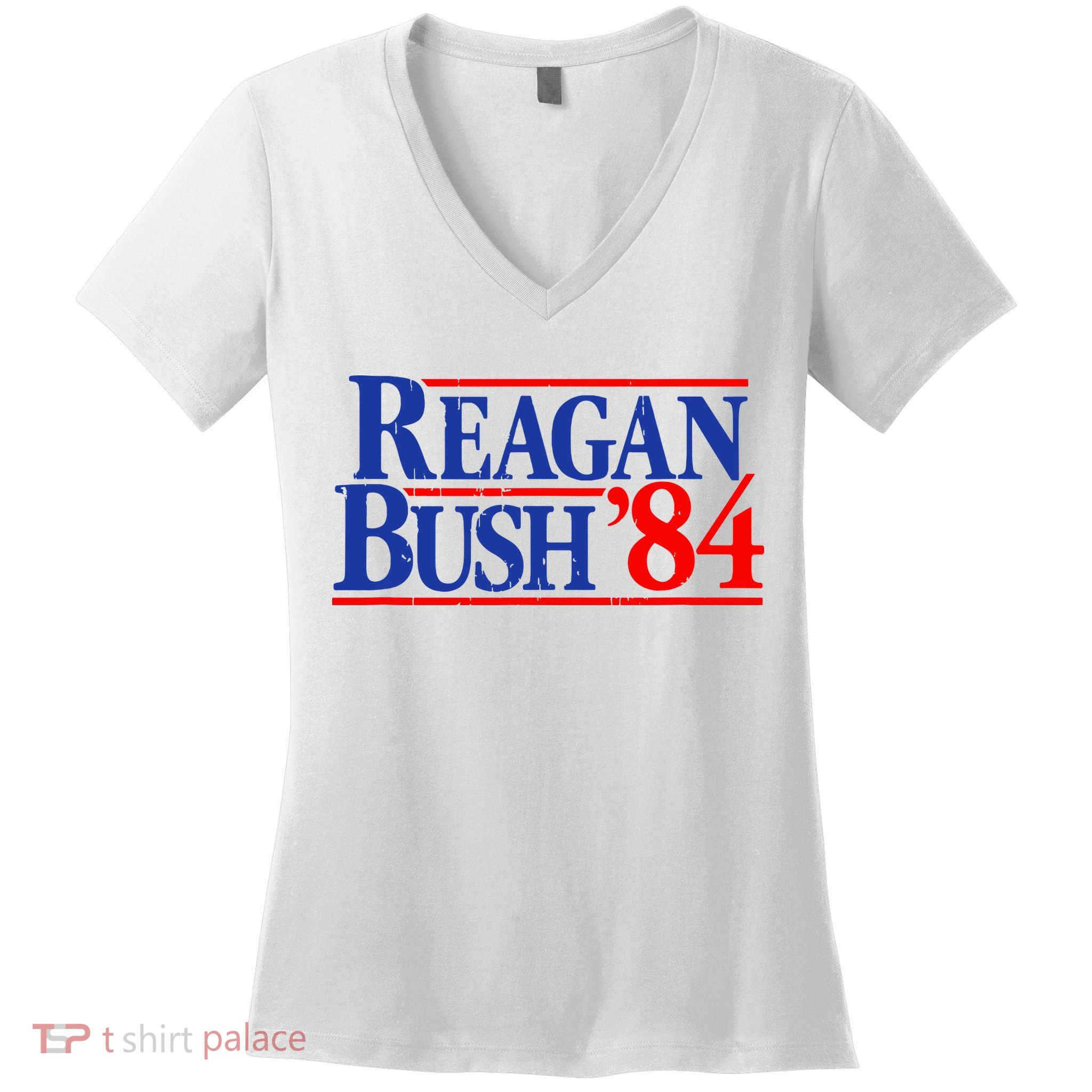Reagan Bush 84 Vintage Women's V-Neck T-Shirt