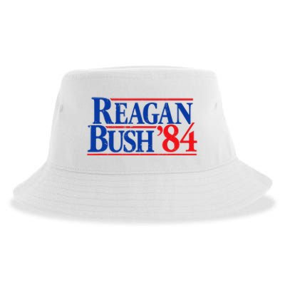 Reagan Bush '84 Vintage Republican Sustainable Bucket Hat