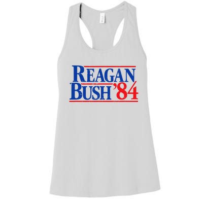 Reagan Bush '84 Vintage Republican Women's Racerback Tank