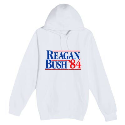 Reagan Bush 84 Vintage Republican Premium Pullover Hoodie