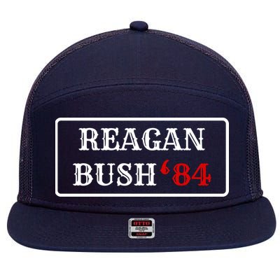 Reagan Bush 84 7 Panel Mesh Trucker Snapback Hat