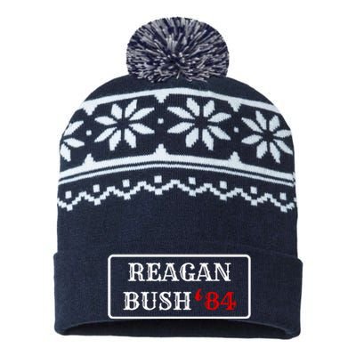 Reagan Bush 84 USA-Made Snowflake Beanie