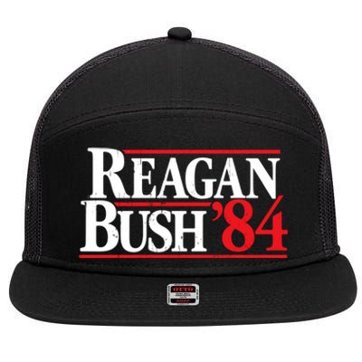 Reagan Bush 84 7 Panel Mesh Trucker Snapback Hat