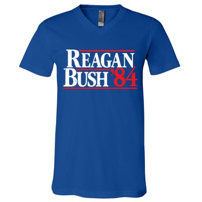 Reagan Bush 84 V-Neck T-Shirt