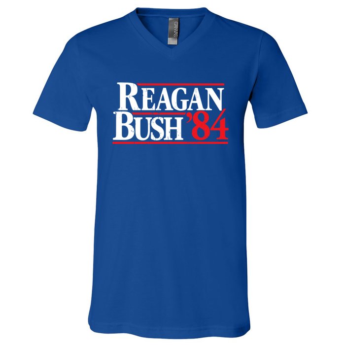 Reagan Bush 84 V-Neck T-Shirt