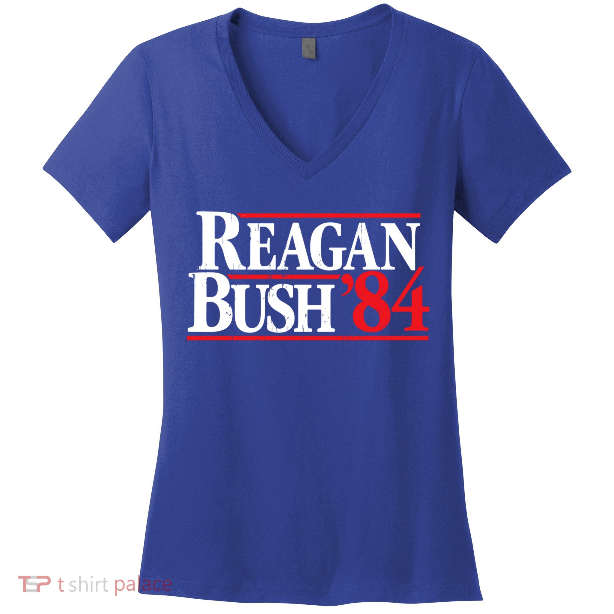 Reagan Bush 84 Women's V-Neck T-Shirt