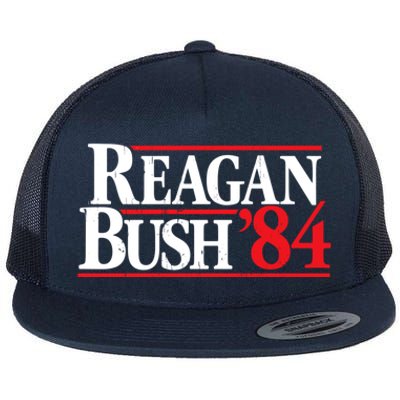 Reagan Bush 84 Flat Bill Trucker Hat