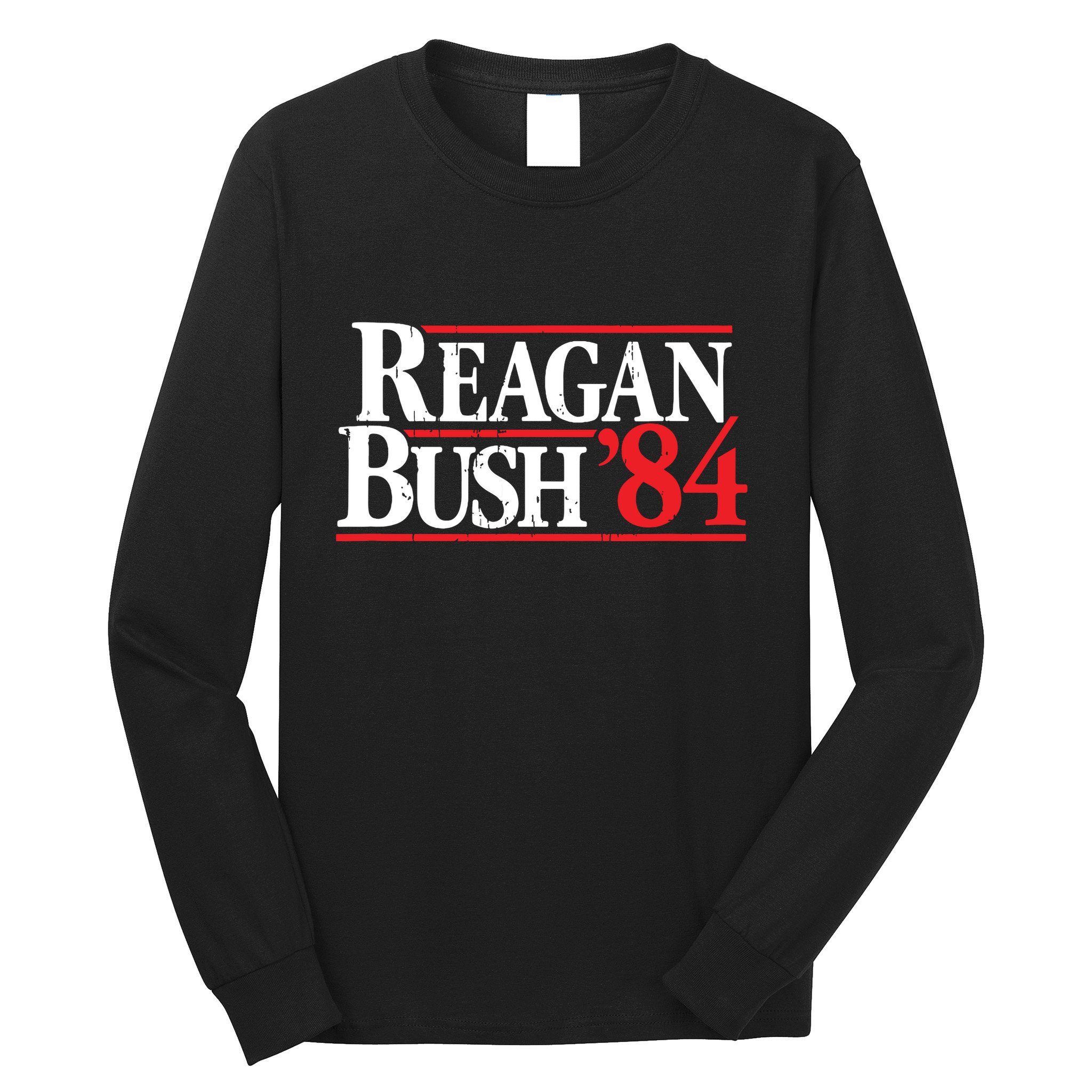Reagan Bush 84 Vintage Republican Long Sleeve Shirt
