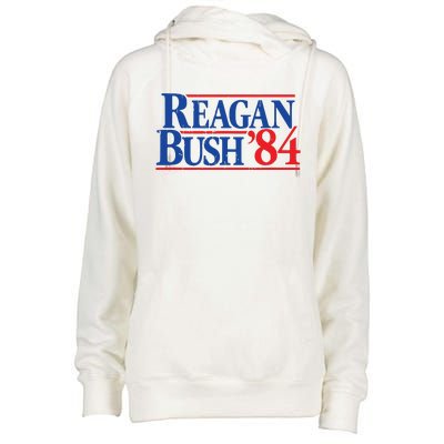 Reagan Bush 84 Vintage Republican Womens Funnel Neck Pullover Hood