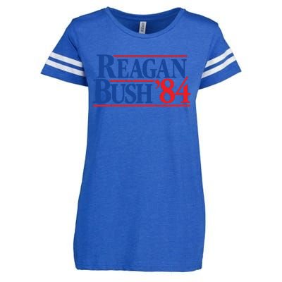 Reagan Bush 84 Vintage Republican Enza Ladies Jersey Football T-Shirt