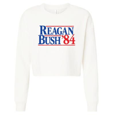 Reagan Bush 84 Vintage Republican Cropped Pullover Crew