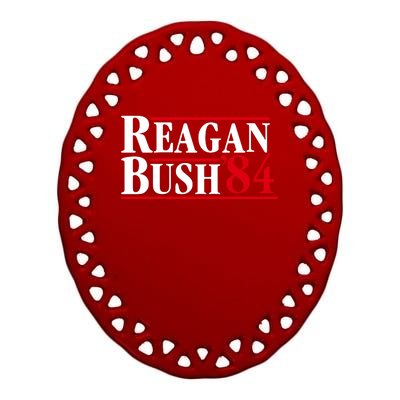 Reagan Bush 84 Shirt Presidential Campaign Ceramic Oval Ornament