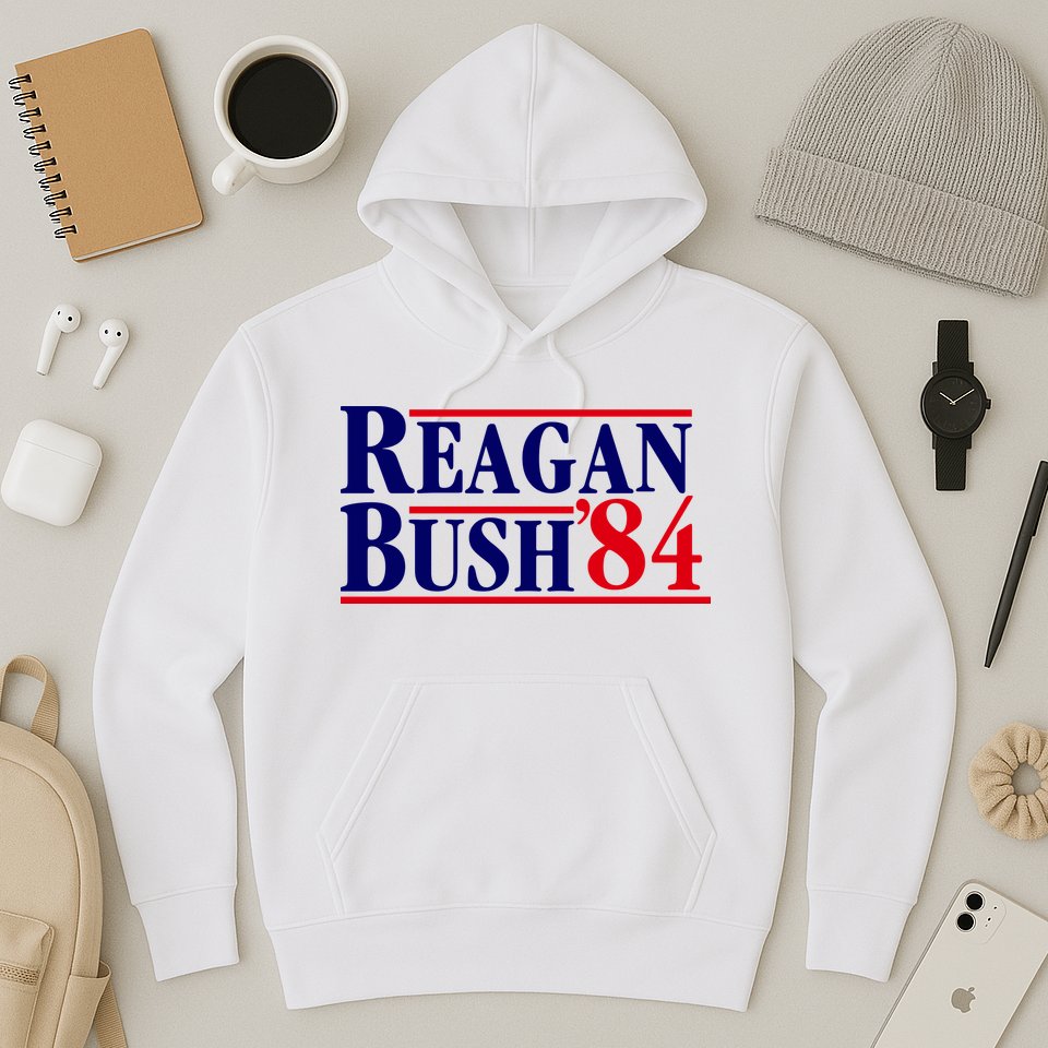 Reagan Bush 84 Shirt Presidential Campaign Hoodie