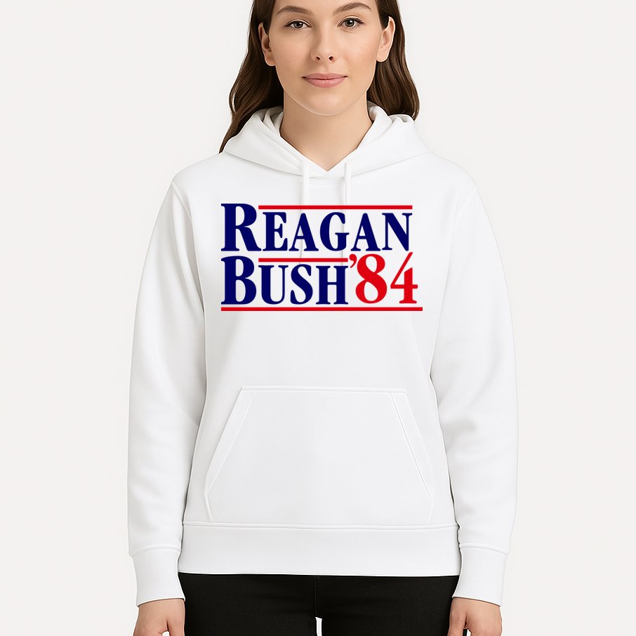 Reagan Bush 84 Shirt Presidential Campaign Hoodie