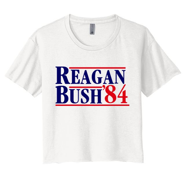 Reagan Bush 84 Shirt Presidential Campaign Crop Top