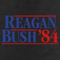 Reagan Bush 84 7 Panel Mesh Trucker Snapback Hat