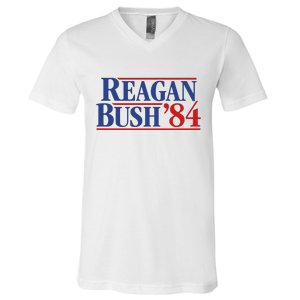 Reagan Bush 84 V-Neck T-Shirt