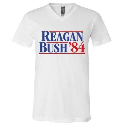 Reagan Bush 84 V-Neck T-Shirt