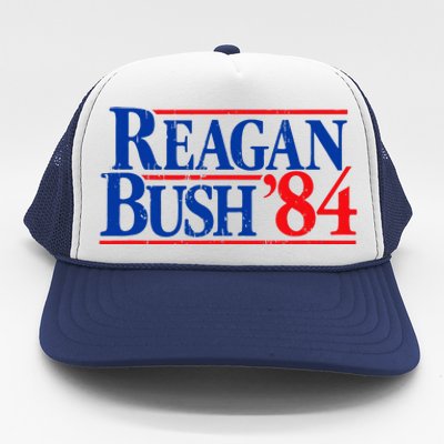 Reagan Bush 84 Vintage Republican Trucker Hat