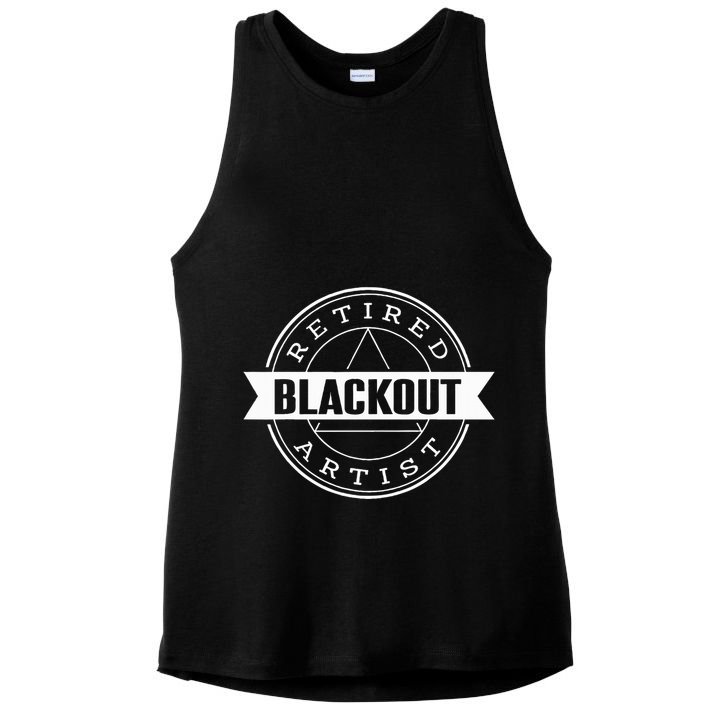 Retired Blackout Artist Funny Aa Sobriety Program Gift Ladies PosiCharge Tri-Blend Wicking Tank