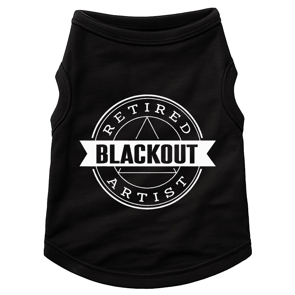 Retired Blackout Artist Funny Aa Sobriety Program Gift Doggie Tank