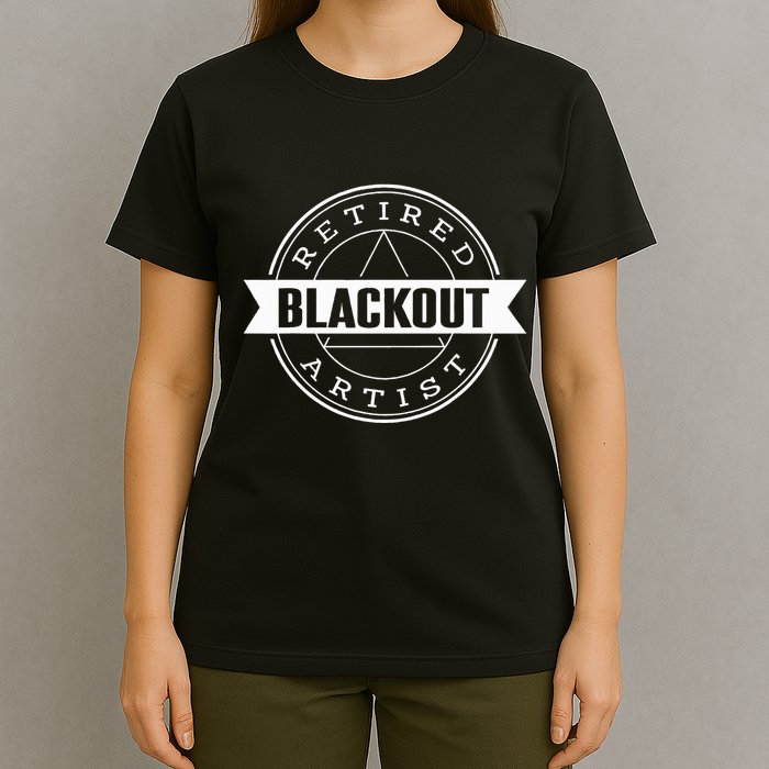 Retired Blackout Artist Funny Aa Sobriety Program Gift T-Shirt