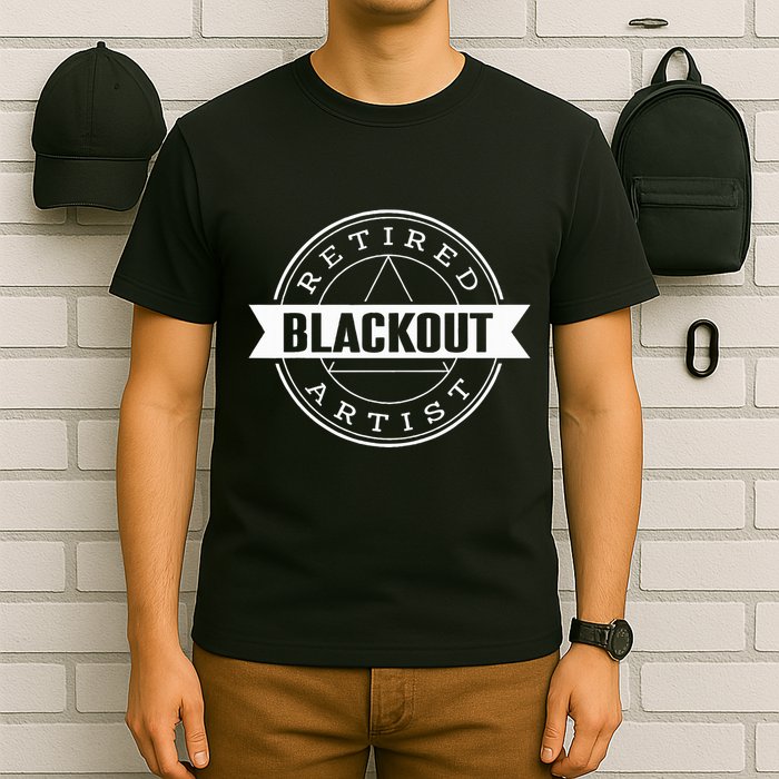 Retired Blackout Artist Funny Aa Sobriety Program Gift T-Shirt