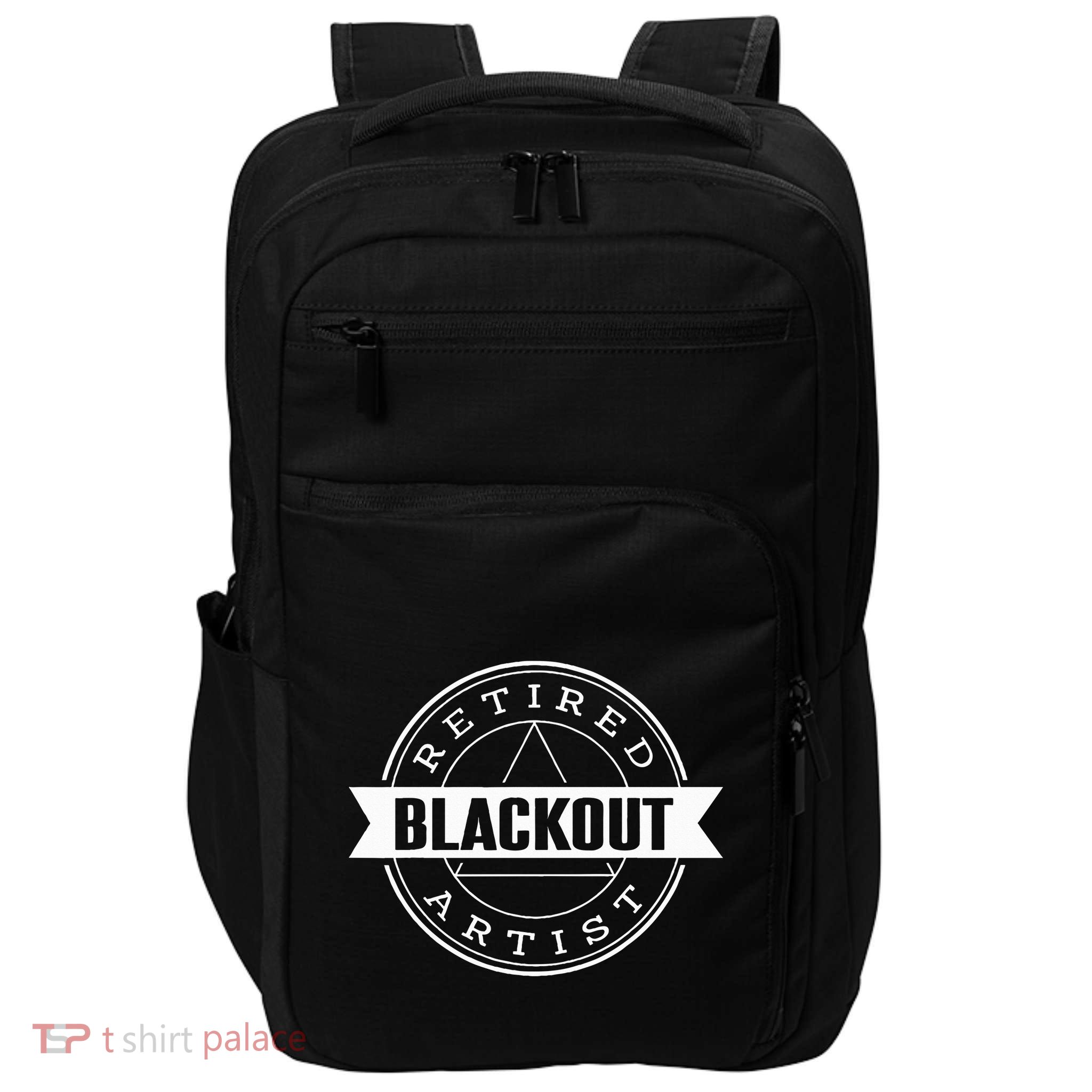 Retired Blackout Artist Funny Aa Sobriety Program Gift Impact Tech Backpack