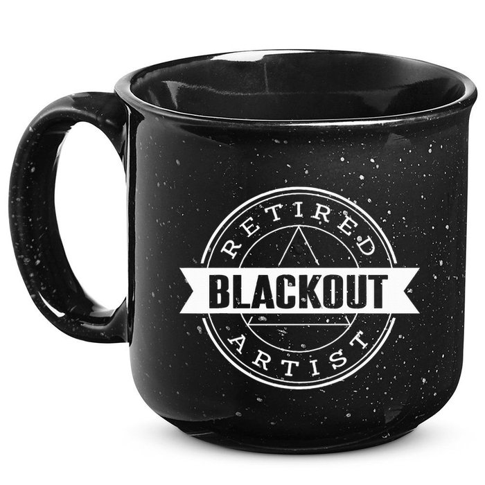 Retired Blackout Artist Funny Aa Sobriety Program Gift 15oz Campfire Ceramic Mug