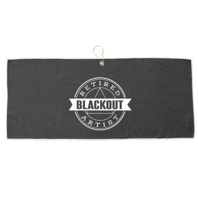 Retired Blackout Artist Funny Aa Sobriety Program Gift Large Microfiber Waffle Golf Towel