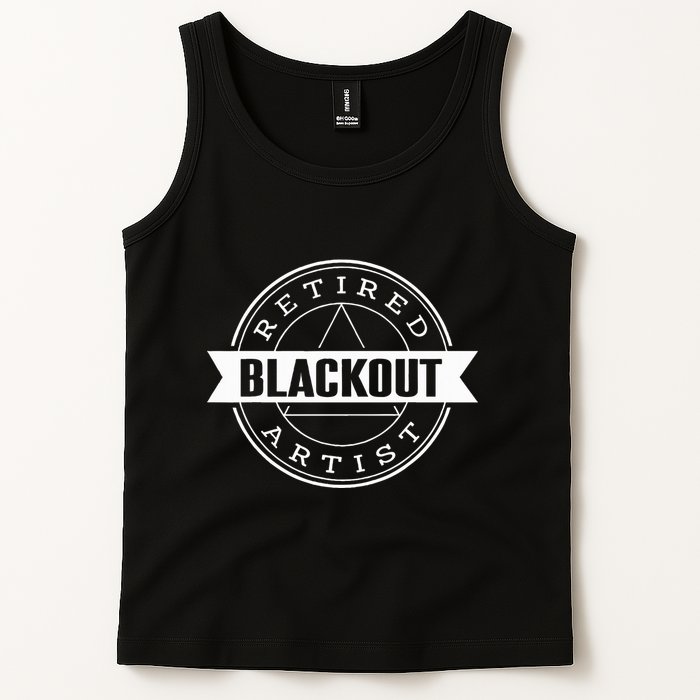 Retired Blackout Artist Funny Aa Sobriety Program Gift Tank Top