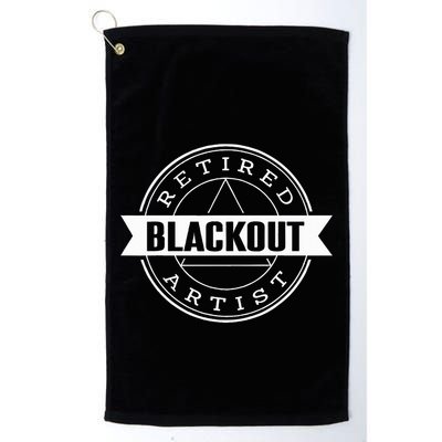 Retired Blackout Artist Funny Aa Sobriety Program Gift Golf Towel
