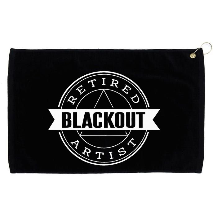 Retired Blackout Artist Funny Aa Sobriety Program Gift Grommeted Golf Towel