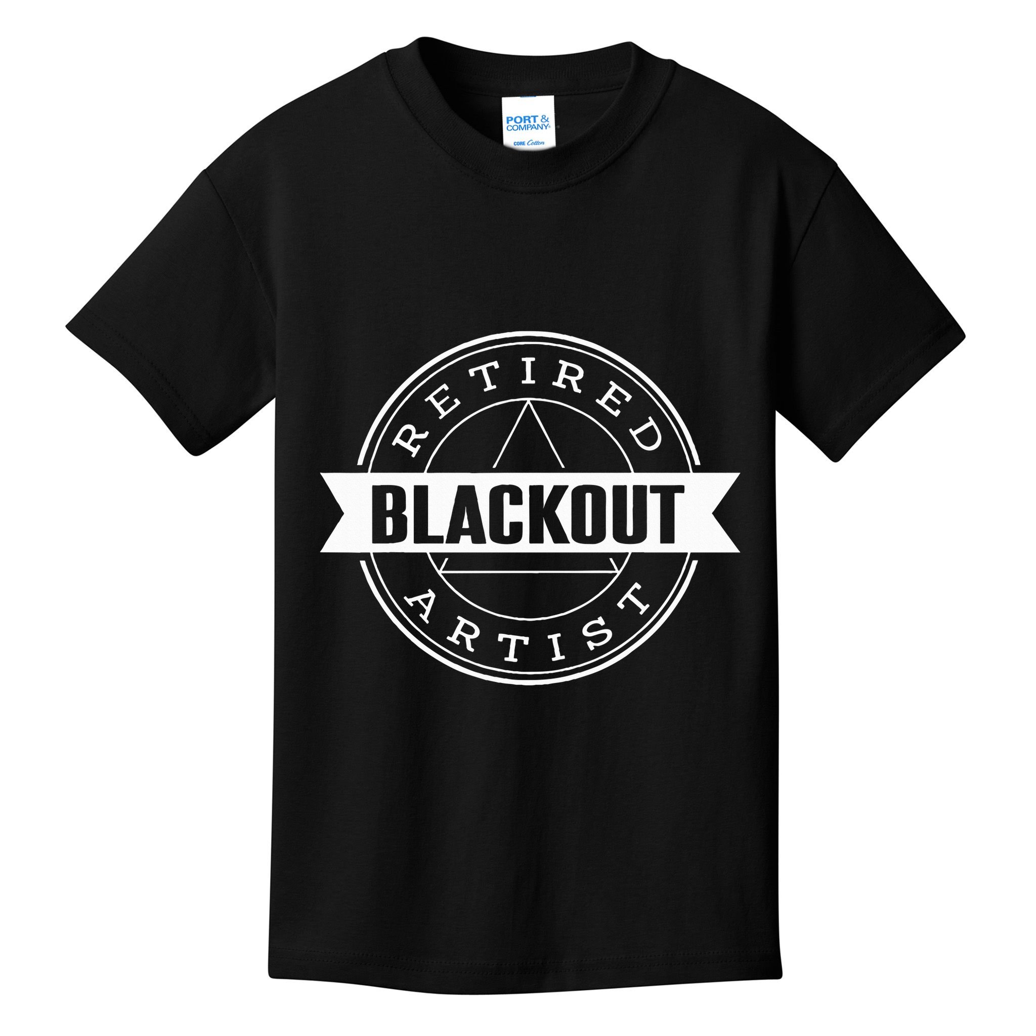 Retired Blackout Artist Funny Aa Sobriety Program Gift Kids T-Shirt