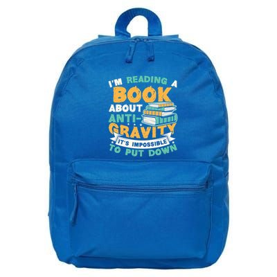 Reading Book About Anti Gravity Funny Science Physicist Gift 16 in Basic Backpack