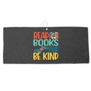 Read Books And Be Kind Reading Lover Bookaholic Bookworm Gift Large Microfiber Waffle Golf Towel