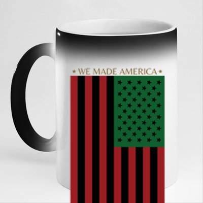 Red Black And Green Flag RBG American Flag 11oz Black Color Changing Mug