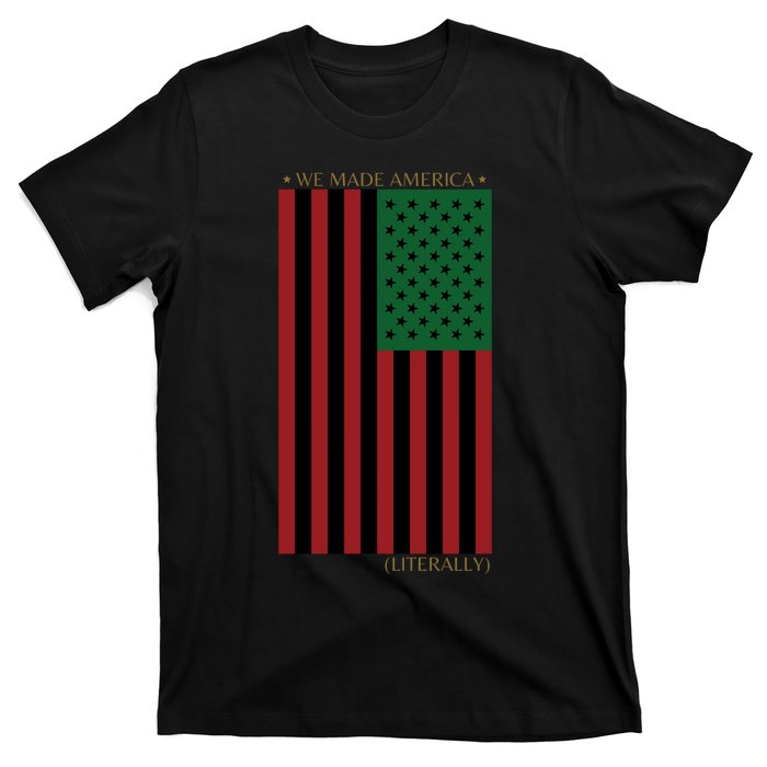 Red Black And Green Flag RBG American Flag T-Shirt