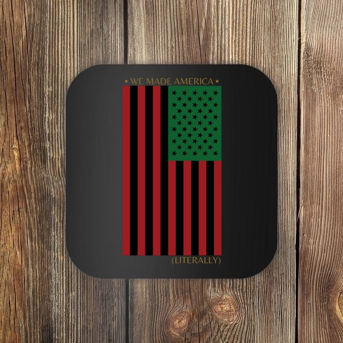 Red Black And Green Flag RBG American Flag Coaster