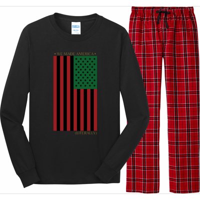 Red Black And Green Flag RBG American Flag Long Sleeve Pajama Set