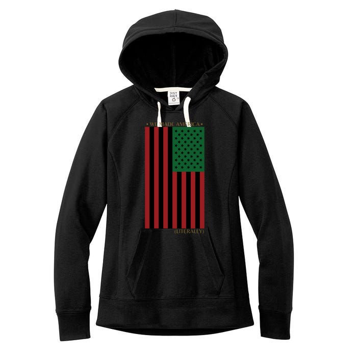 Red Black And Green Flag RBG American Flag Women's Fleece Hoodie