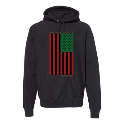 Red Black And Green Flag RBG American Flag Premium Hoodie