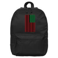 Red Black And Green Flag RBG American Flag 16 in Basic Backpack