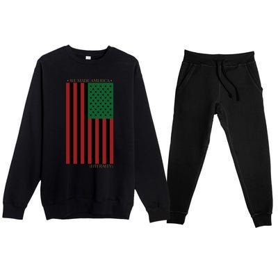 Red Black And Green Flag RBG American Flag Premium Crewneck Sweatsuit Set