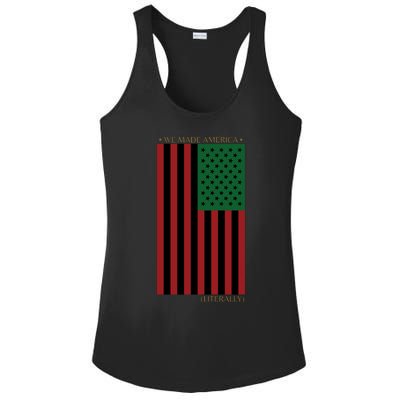 Red Black And Green Flag RBG American Flag Ladies PosiCharge Competitor Racerback Tank