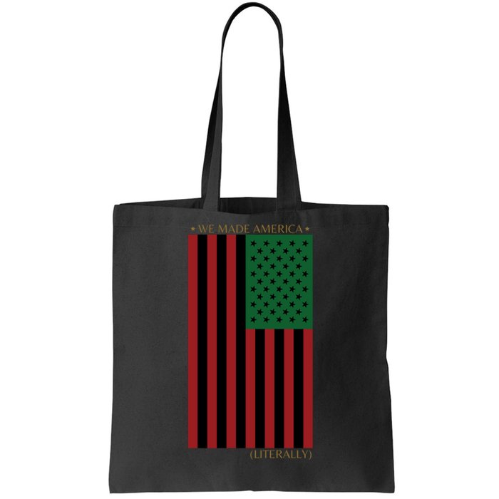 Red Black And Green Flag RBG American Flag Tote Bag