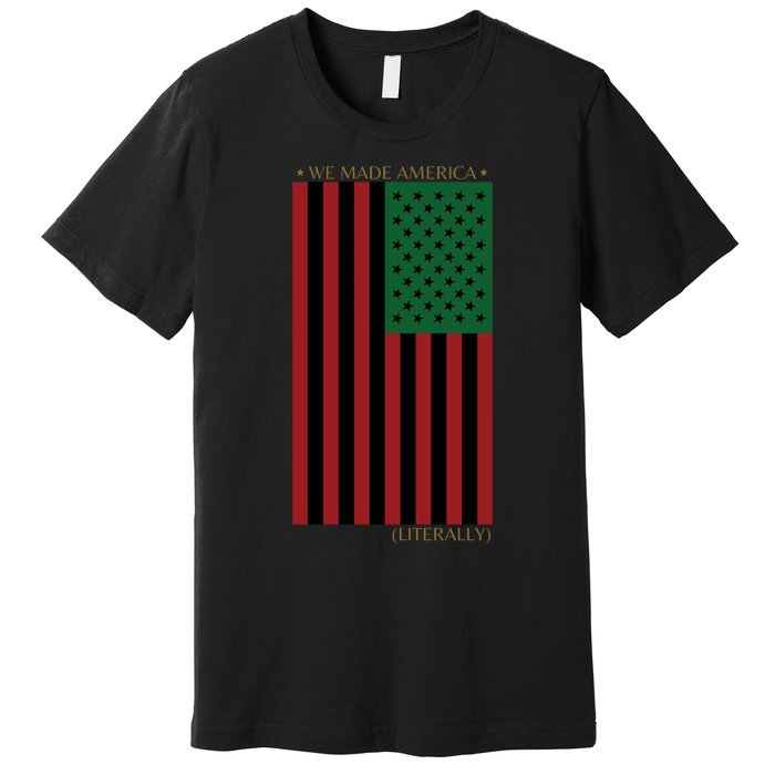 Red Black And Green Flag RBG American Flag Premium T-Shirt