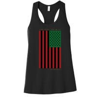 Red Black And Green Flag RBG American Flag Women's Racerback Tank